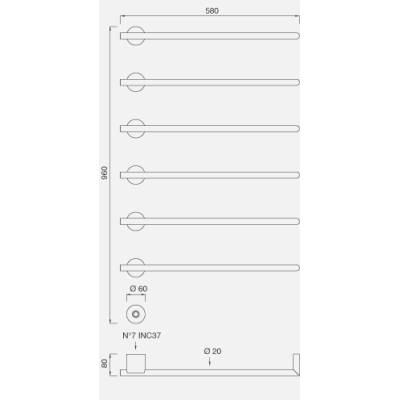 Cea Design EQUILIBRIO полотенцесушарка електрична EQB 16