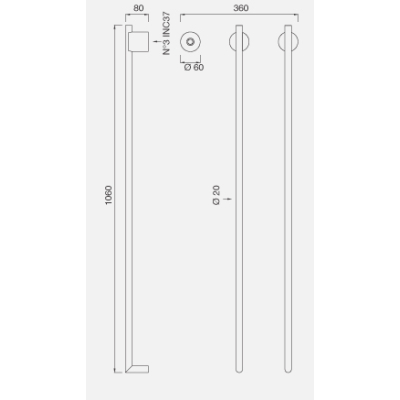 Cea Design EQUILIBRIO полотенцесушарка електрична EQB 32