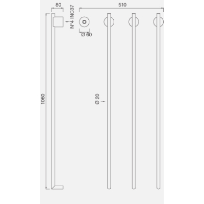 Cea Design EQUILIBRIO полотенцесушарка електрична EQB 33