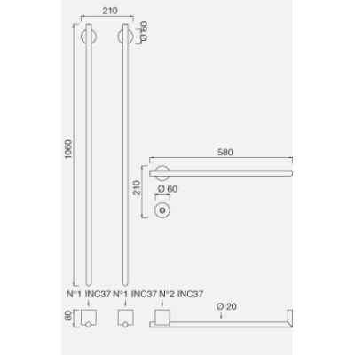 Cea Design EQUILIBRIO полотенцесушарка електрична EQB 73