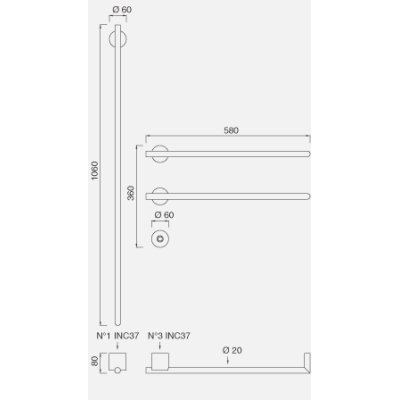 Cea Design EQUILIBRIO полотенцесушарка електрична EQB 53