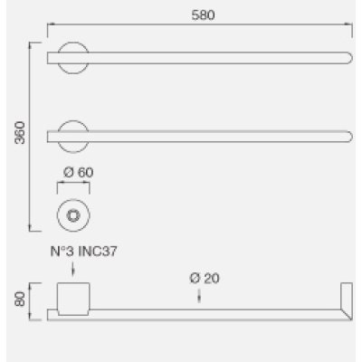 Cea Design EQUILIBRIO полотенцесушарка електрична EQB 12