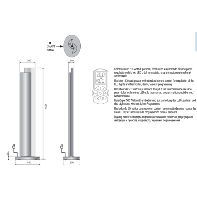 Caleido Stilus Double радіатор підлоговий