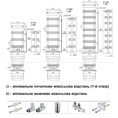 Caleido Shelf 70 Bandiera полотенцесушарка радіатор 