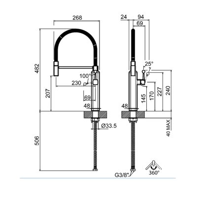 GESSI Kitchen HAPPY Змішувач для кухні 60061#279