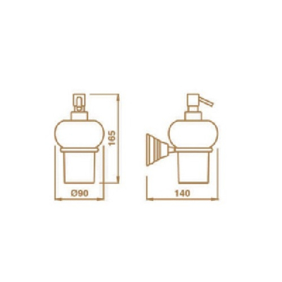 Дозатор рідкого мила Bagno & Associati - Canova бронза