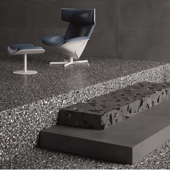 Плитка для стін та підлоги Ergon - TERRAZZO MEDLEY DARK GREY
