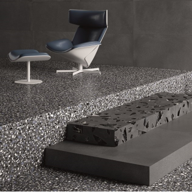 Плитка для стін та підлоги Ergon - TERRAZZO MEDLEY DARK GREY