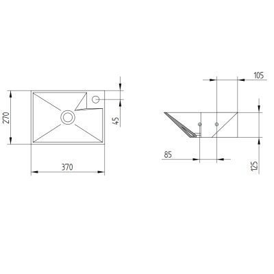 AeT Idea Clessidra раковина-рукомийник 37см