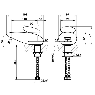 Gessi Equilibrio змішувач до раковини  (52001-031)