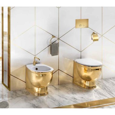 AeT PRINCESS WC унітаз із кришкою білий/золото