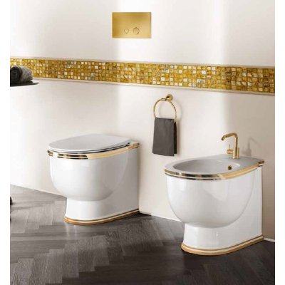AeT PRINCESS WC унітаз із кришкою білий/золото