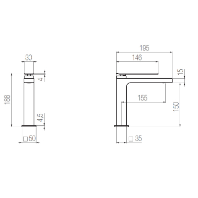 Geda Kimo Змішувач для раковини PVD BICOLOR