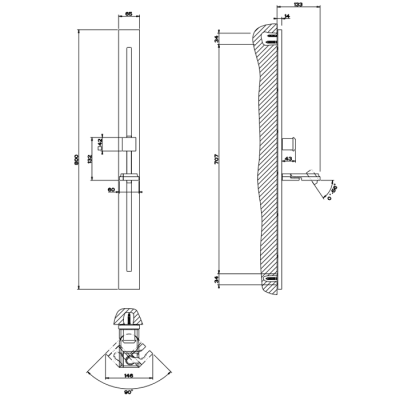 Душова стійка Gessi Eleganza Chrome (46142-031)