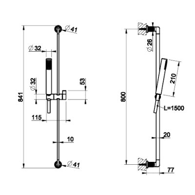 Душовий набір Gessi Inciso Chrome (58145-031)