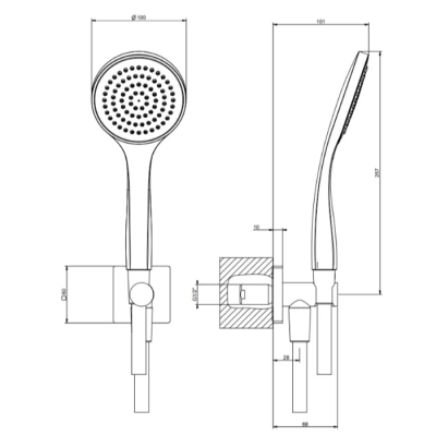 Душовий комплект Gessi Rilievo Chrome (59123-031)