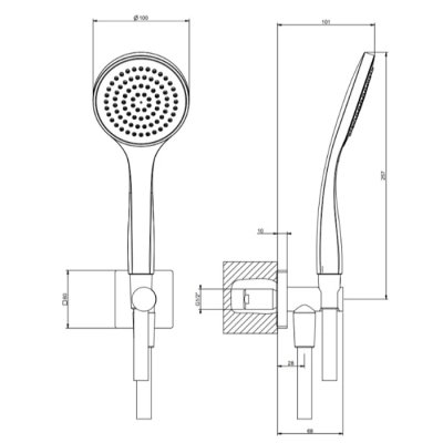 Душовий комплект Gessi Rilievo Chrome (59123-031)