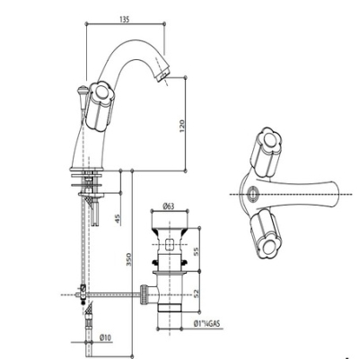 Bongio Fleur Змішувач для біде 11522/12522