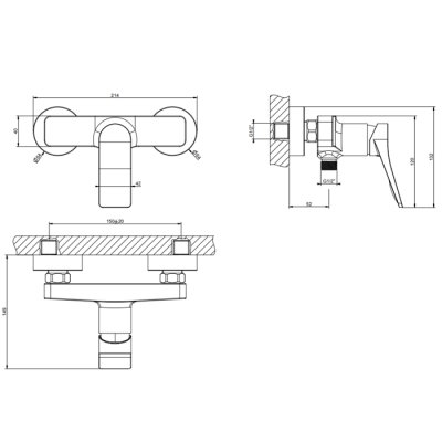 Змішувач для душу Gessi Rilievo Chrome (59031-031)