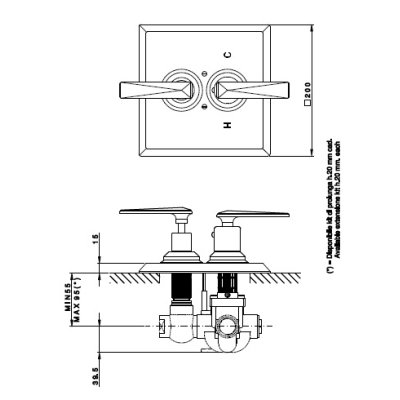 Nicolazzi Thermostatic Змішувач для душу настінний 4909CR29+4910