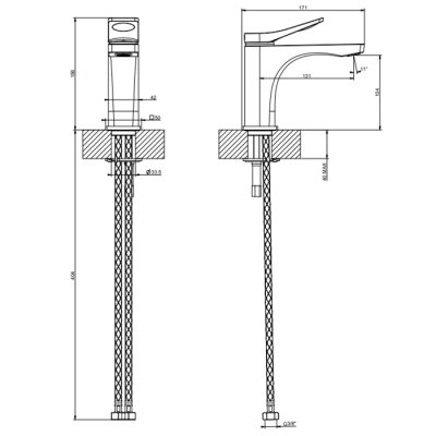 Змішувач для раковини Gessi Rilievo Chrome (59004-031)