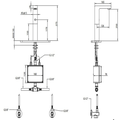Bongio Sensor Сенсорний змішувач до раковини 46532/EL