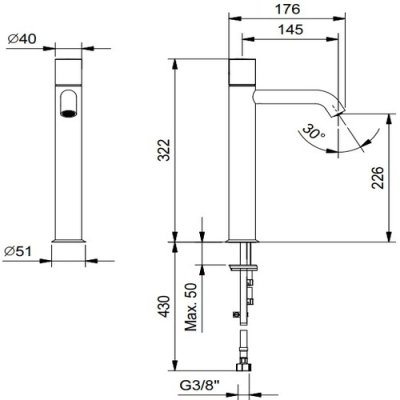 Fantini Nostromo Змішувач для раковини E806WF обробка хром
