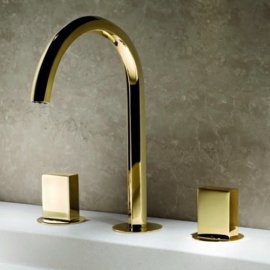 Fantini Venezia Змішувач для раковини на виріб N404S колір золото, ручки метал