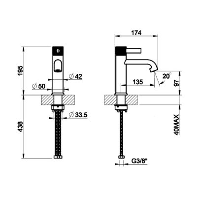 Змішувач для раковини Gessi Inciso-Chrome (58002-031)