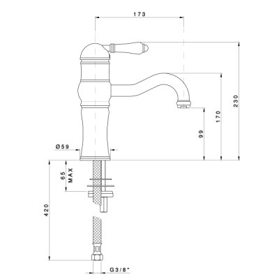 Nicolazzi Traditional-single-lever Змішувач для ванни з душем настінний 3401CR75