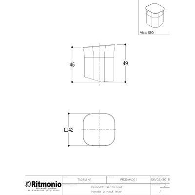 Ritmonio Taormina змішувач для раковини на виріб PR35AV201+PR35MA001