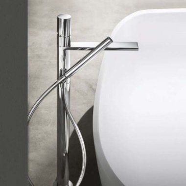 Fantini Milano Змішувач для ванни підлоговий 3080B+19 00 3380A обробка хром