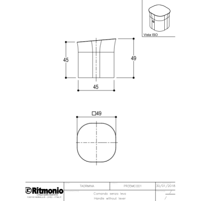 Ritmonio Taormina змішувач для ванни на виріб PR35ES101+PR35MC001