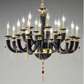 Люстра Euroluce - Julienne Black&Gold L12+6