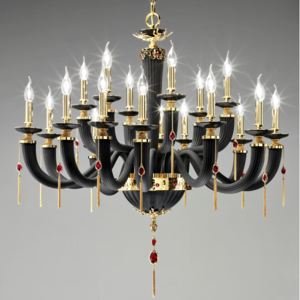Люстра Euroluce - Julienne Black&Gold L12+6