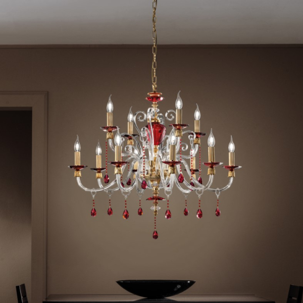Люстра Euroluce - Rubino Alicante L8+4