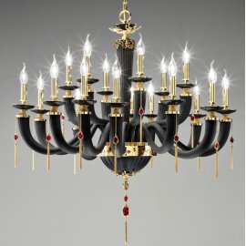 Люстра Euroluce - Julienne Black&Gold L12+6