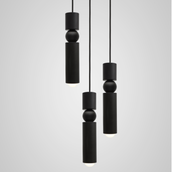 Люстра Lee Broom - Fulcrum Chandelier 3 Piece Black