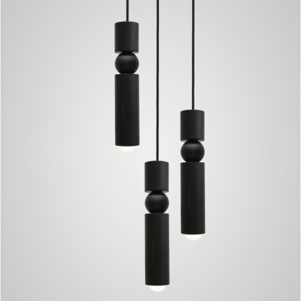 Люстра Lee Broom - Fulcrum Chandelier 3 Piece Black