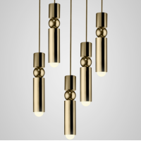 Люстра Lee Broom - Fulcrum Chandelier 5 Piece Gold