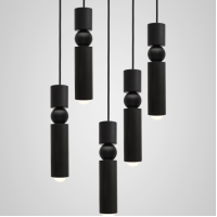 Люстра Lee Broom - Fulcrum Chandelier 5 Piece Black