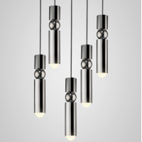 Люстра Lee Broom - Fulcrum Chandelier 5 Piece Silver