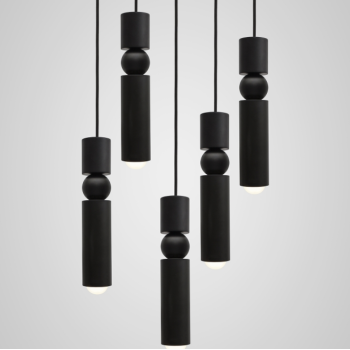 Люстра Lee Broom - Fulcrum Chandelier 5 Piece Black