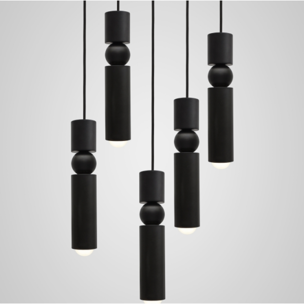 Люстра Lee Broom - Fulcrum Chandelier 5 Piece Black