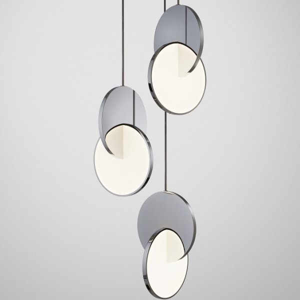 Стельовий світильник Lee Broom - Eclipse Chandelier 3 piece Silver