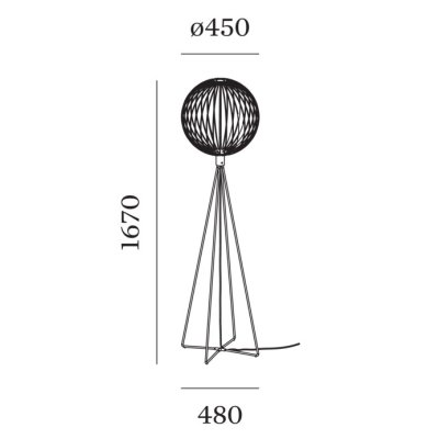 Торшер Wever&Ducre - Wiro floor globe 1.0