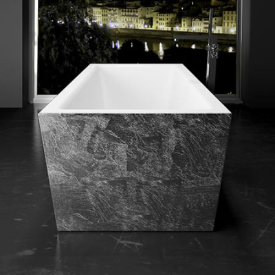 Акрилова ванна Glass Design - Mont Blanc black gloss / white gloss