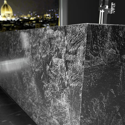 Акрилова ванна Glass Design - Mont Blanc black gloss / white gloss