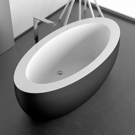 Акрилова ванна Glass Design - Paradiso black mat / white gloss