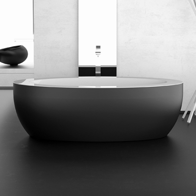 Акрилова ванна Glass Design - Paradiso black mat / white gloss